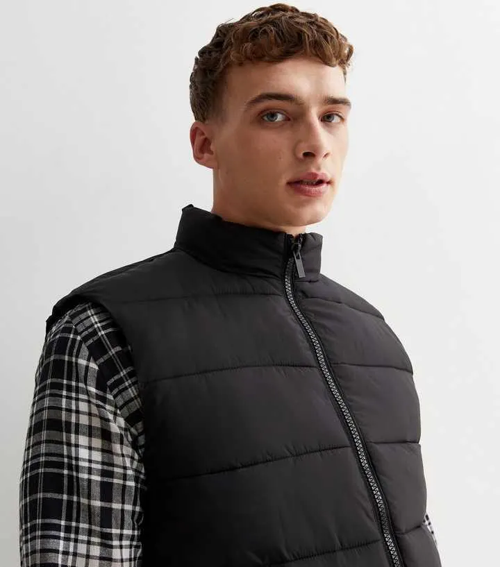 Black Padded Gilet