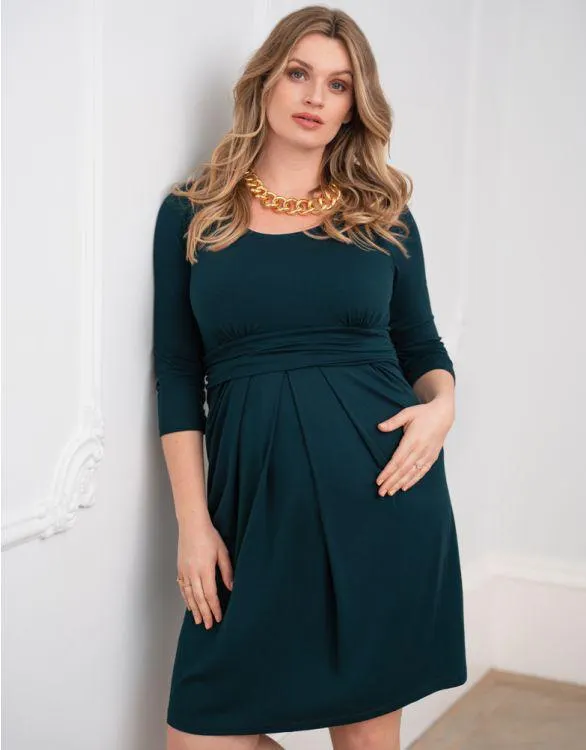 Curve Emerald Green Maternity & Nursing Dress