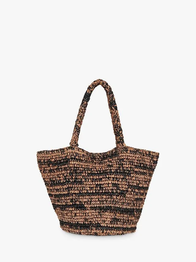 Whistles Renee Paper Tote Bag, Brown