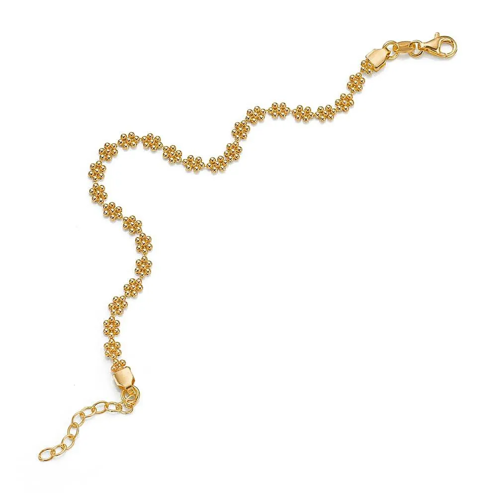 Finely Floral Gold-Plated Bracelet