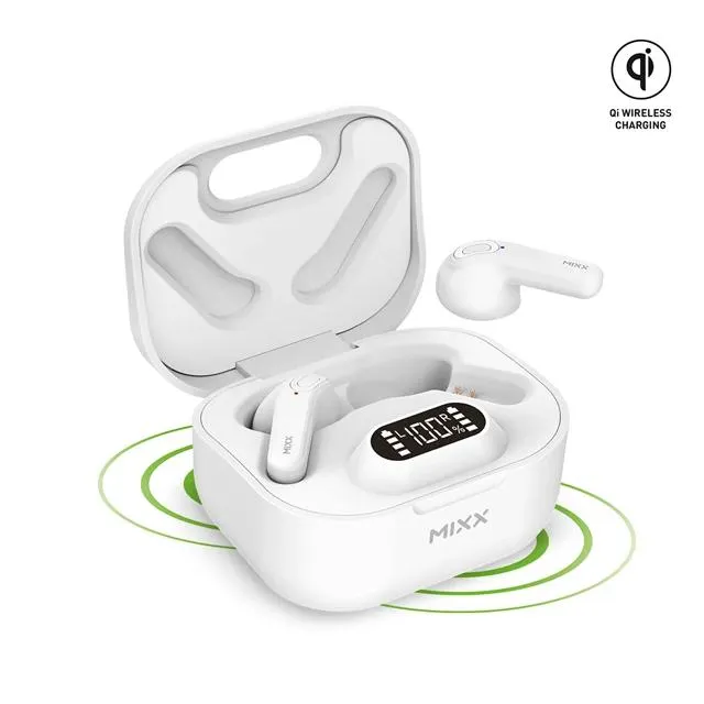 Mixx Audio Streambuds Hybrid White True Wireless Bluetooth Earphones