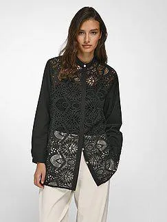 Long blouse in 100% cotton