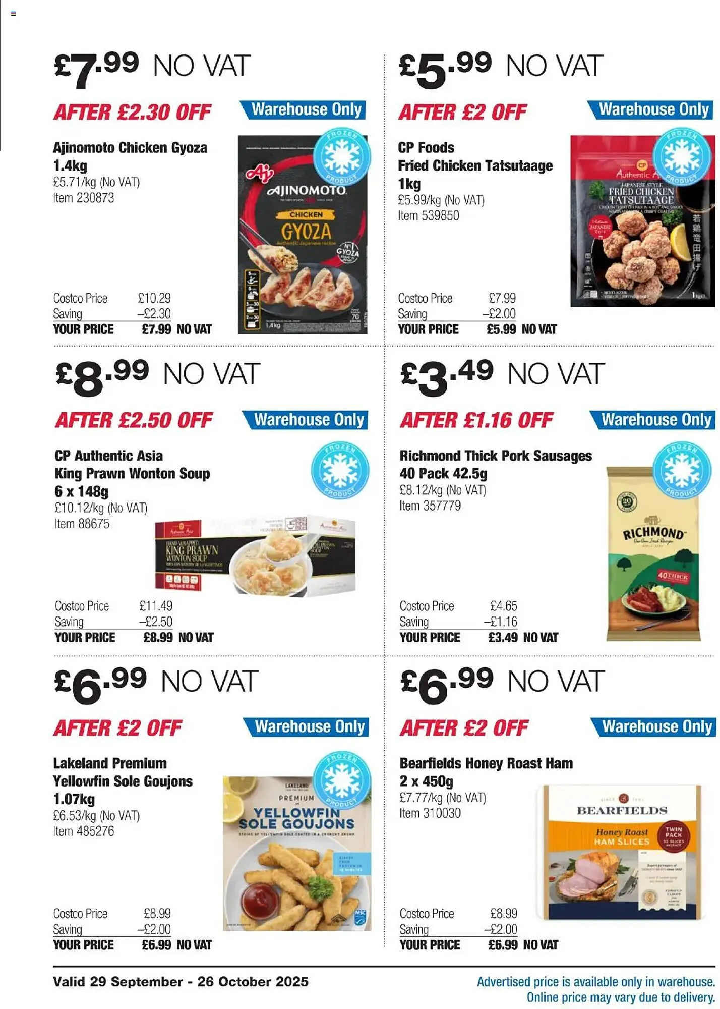 Costco leaflet from 29 September to 26 October 2025 - Catalogue Page 14