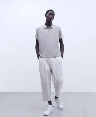 Modal two button polo shirt