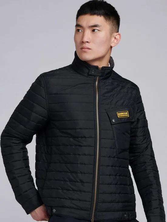 Barbour International Path Quilt - Black