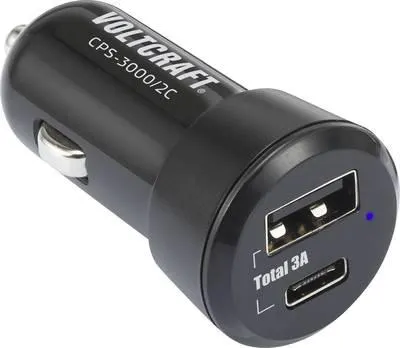 VOLTCRAFT CPS-3000/2C VC-11452270 USB charger Car, HGV Max. output current 3000 mA 2 x USB, USB-C® socket