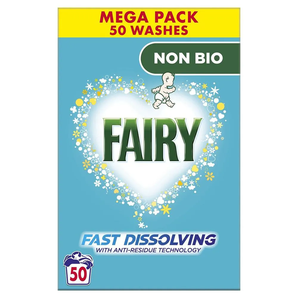 Fairy: Non Bio Washing Powder 3.725kg 50 Washes