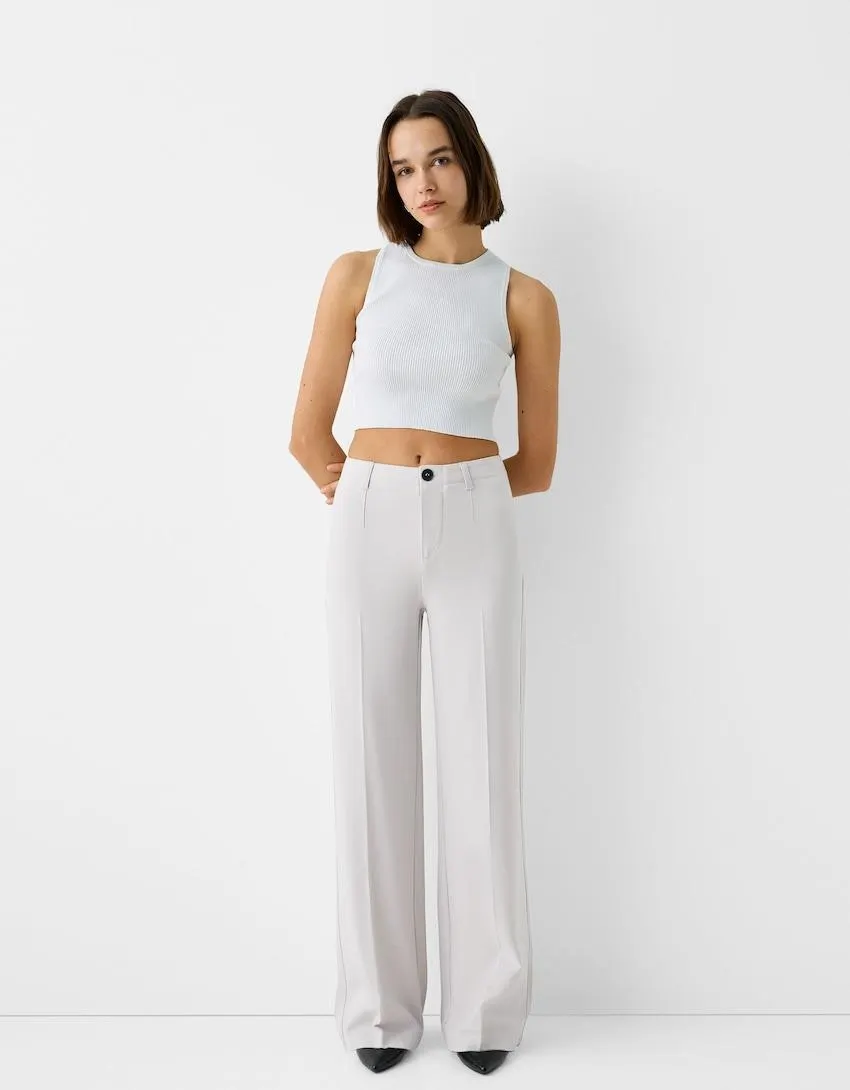 Wide-leg tailoring trousers