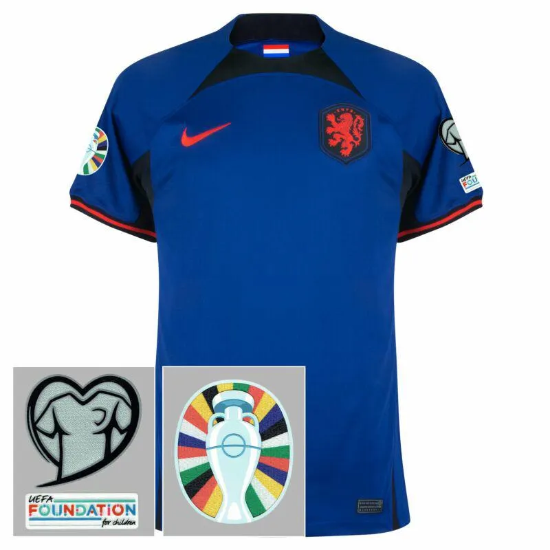 Nike Holland Away Shirt 2022-2023 incl. Euro 2024 Qualifying Patch Set