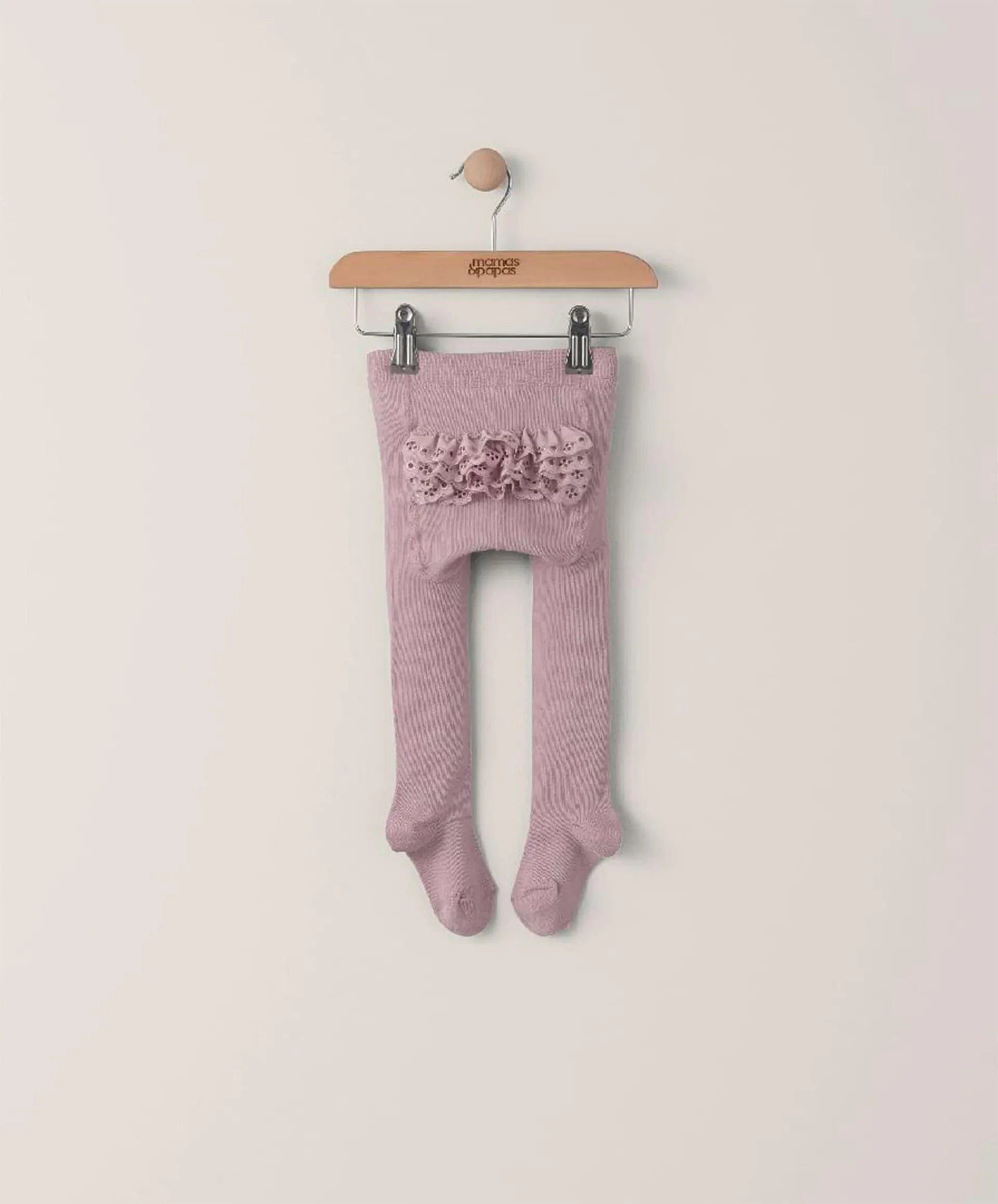 Pink Ruffle Frill Knitted Tights - 1 pair