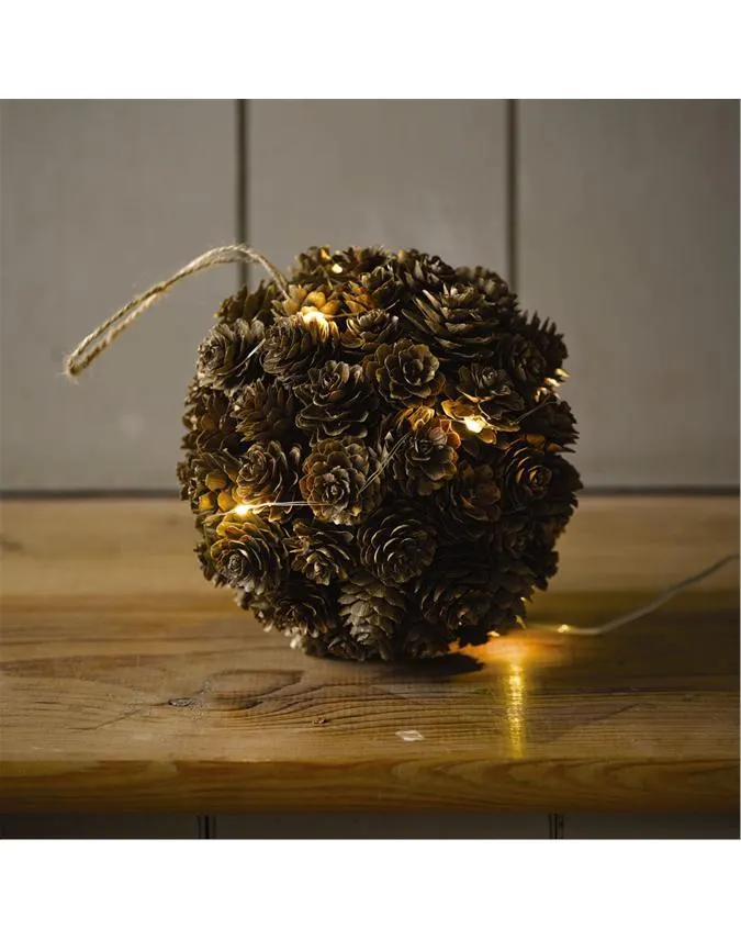 Medium LED Pinecone Ball