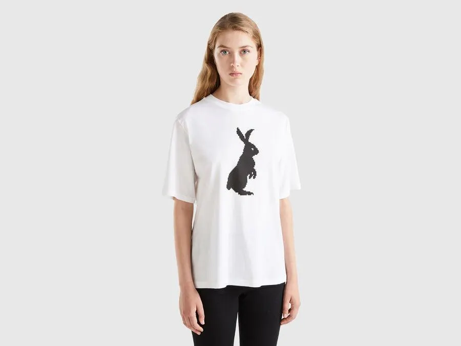 T-shirt with bunny print