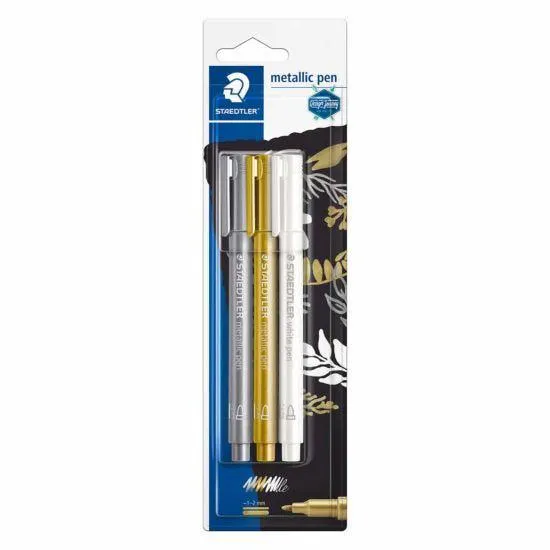 Staedtler Design Journey Metallic Pens Pack of 3