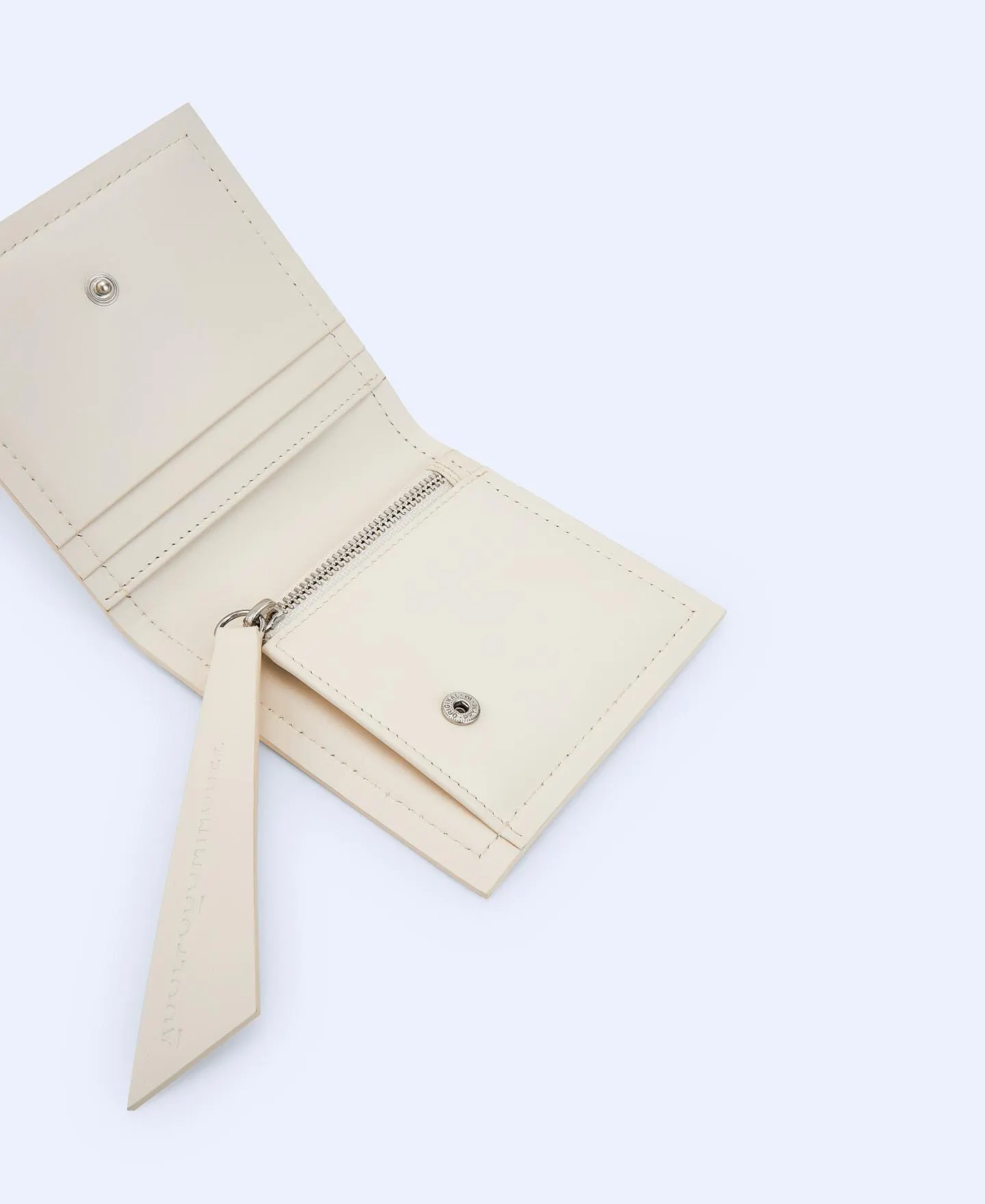 Asymmetric leather wallet