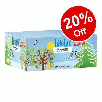100 x 90g Lillebro Fat Balls Wild Bird Food - 20% Off!*