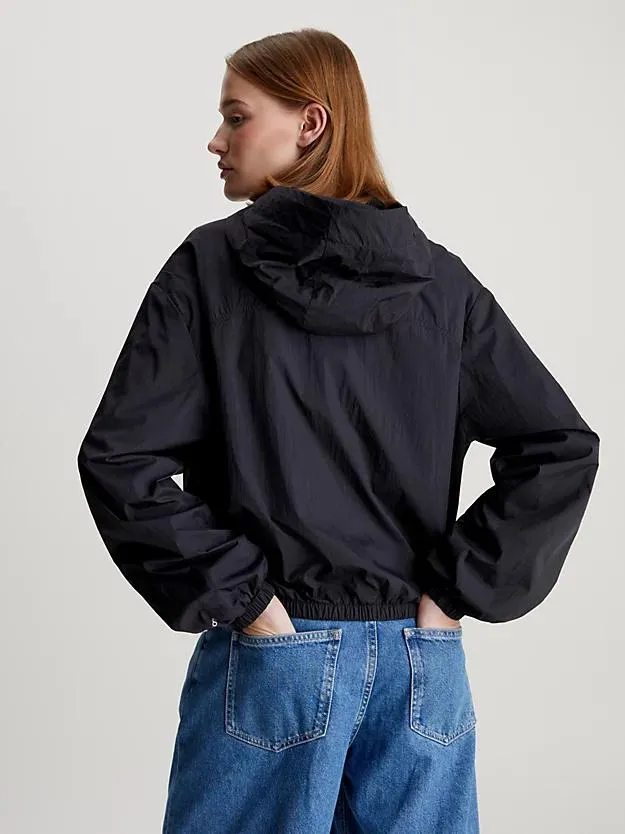 Relaxed Crinkle Nylon Windbreaker