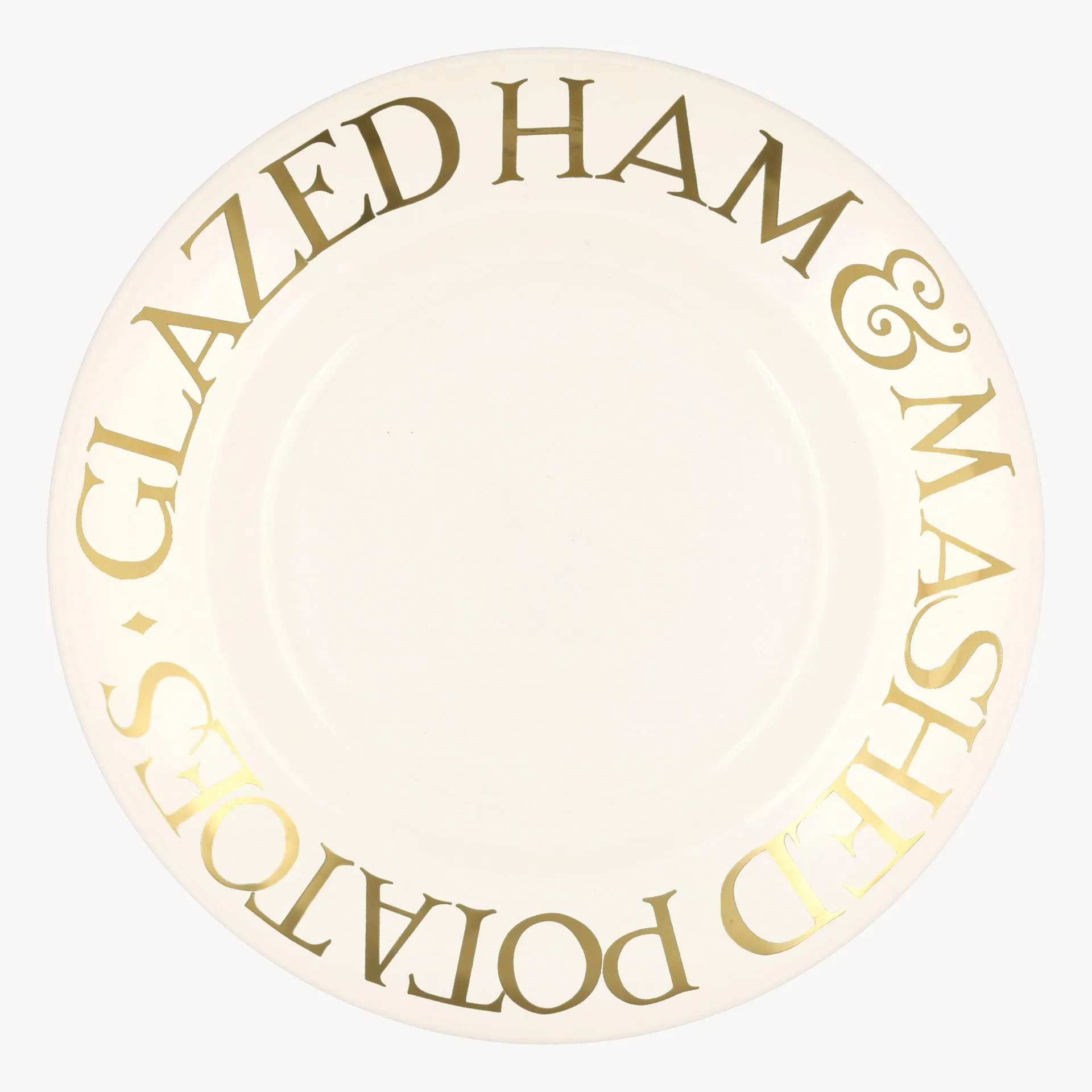 Gold Toast Glazed Ham 10 1/2 Inch Plate