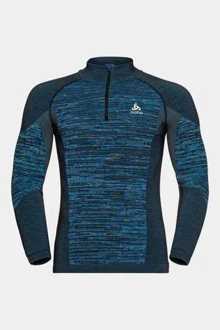 Mens Blackcomb Eco BL Turtle Neck Long Sleeve Half Zip Top