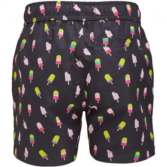 Bjorn Borg Ice Cream Boys Swim Shorts, Black