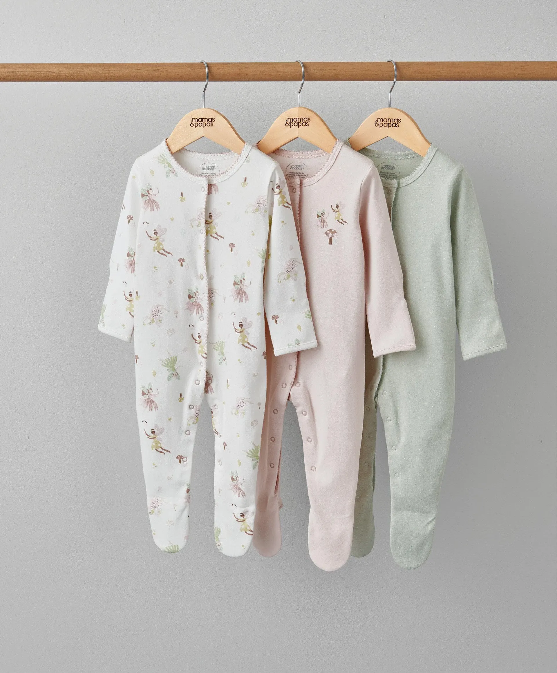Fairy Garden Sleepsuits - 3 Pack