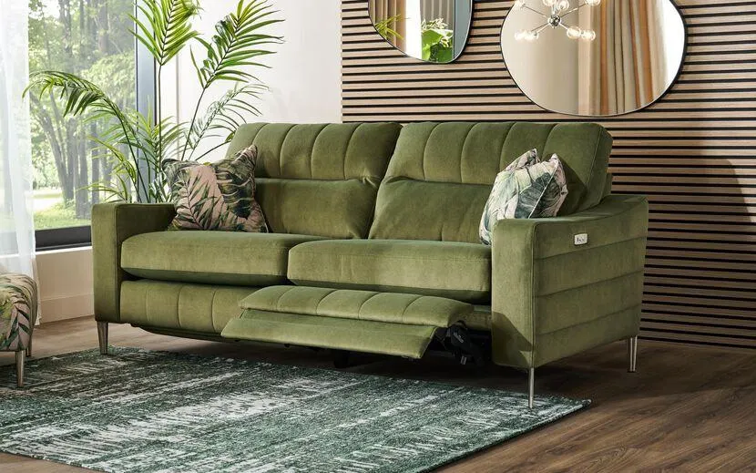 Paradiso Fabric 3 Seater Power Recliner Sofa