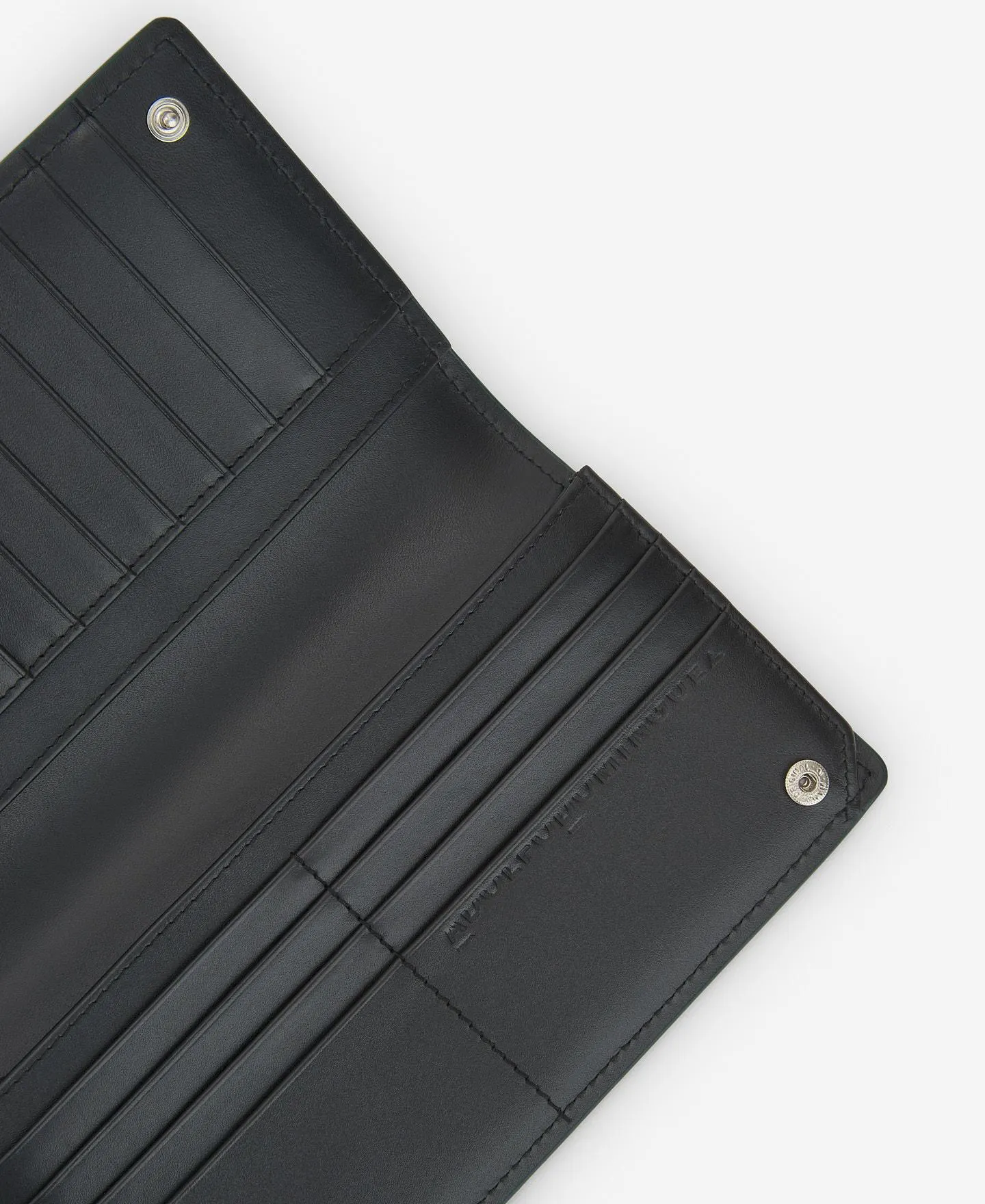 Responsible black leather wallet women