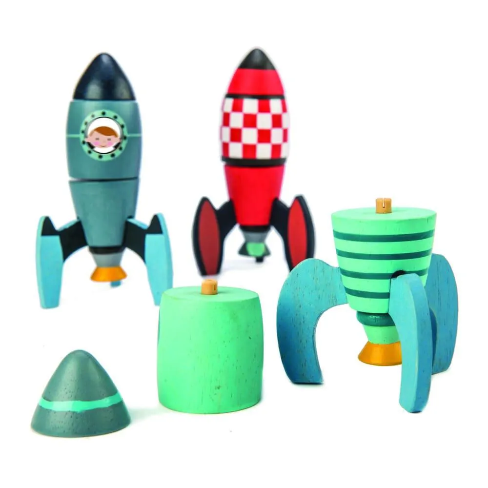 Wooden Rocket Construction Set