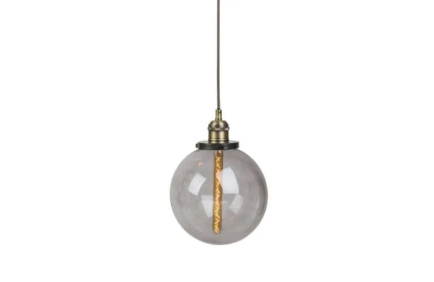 Olson Globe Pendant Light Medium Smoke