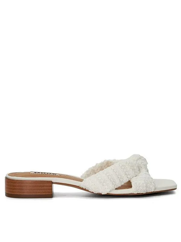 Laize White Flat Sandals