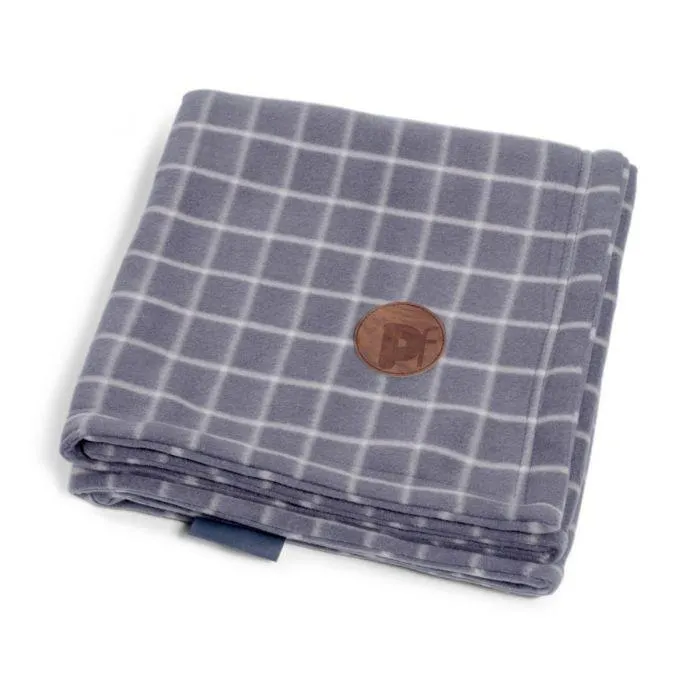 Grey Window Pane Check Comforter Blanket
