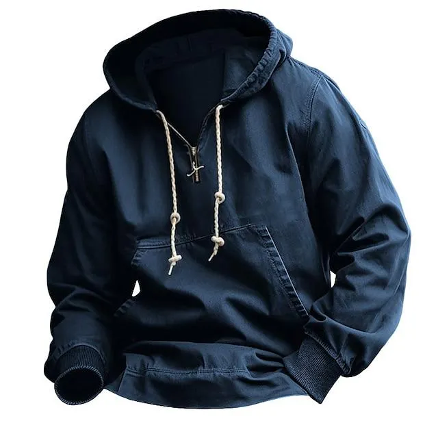 Men's Hoodie Zip Up Hoodies Tactical Hoodie Navy Blue Dark Gray Gray Hooded Plain Pocket Sports & Outdoor Daily Holiday Streetwear Cool Casual Spring & Fall Clothing Apparel Hoodies Sweatshirts