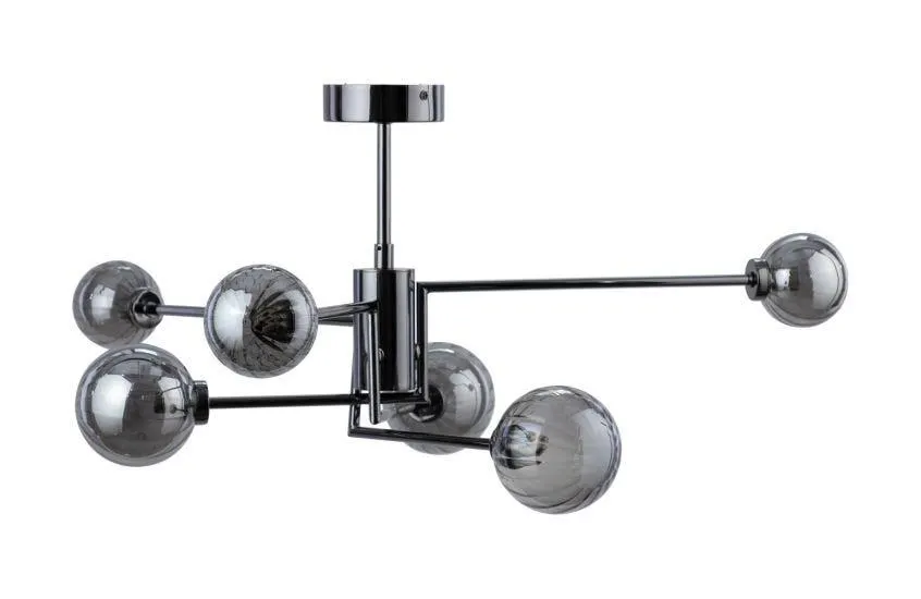 Balance Flush Multi Arm Chandelier Smoke