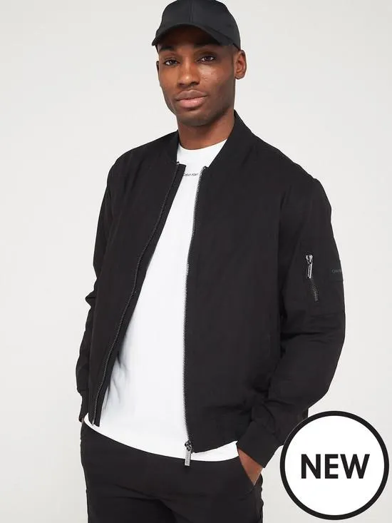 Cotton Nylon Hero Bomber Jacket - Black