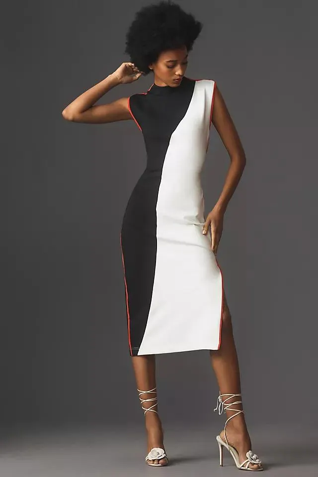 Maeve Sleeveless Colourblock Midi Dress