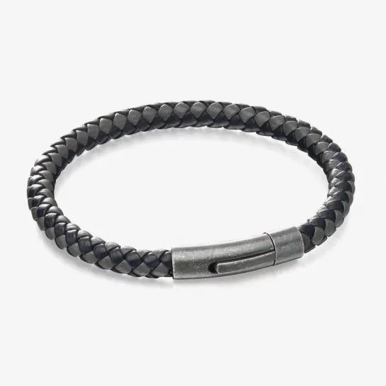 Stainless Steel Grey Blue Woven Bracelet