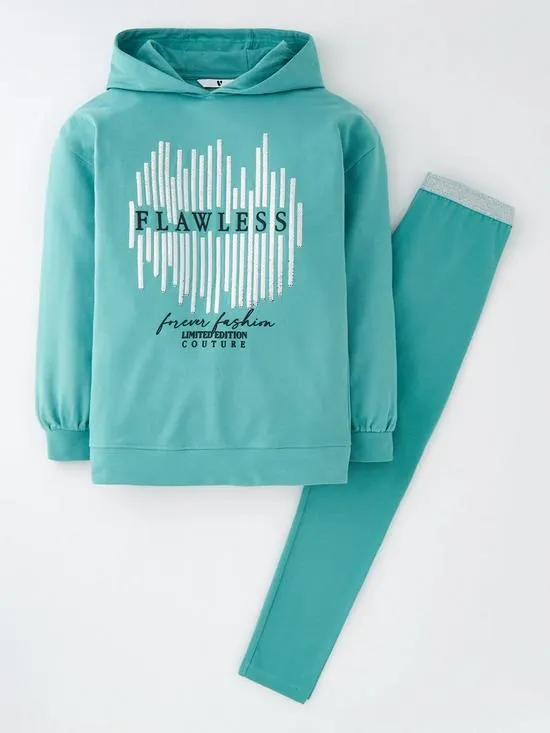 Girls Sequin Hoodie & Legging Set