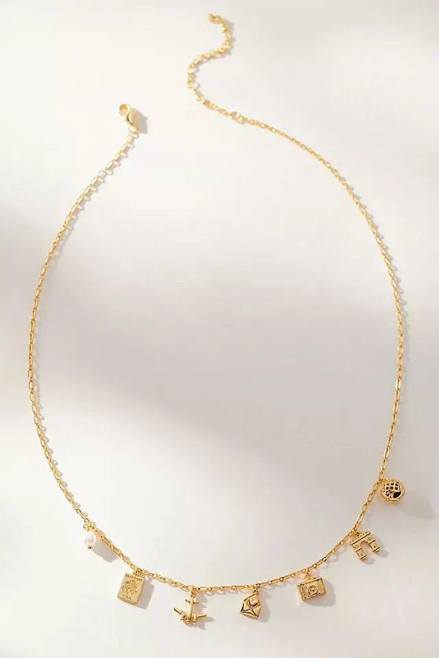 Gold-Plated Multi-Charm Necklace