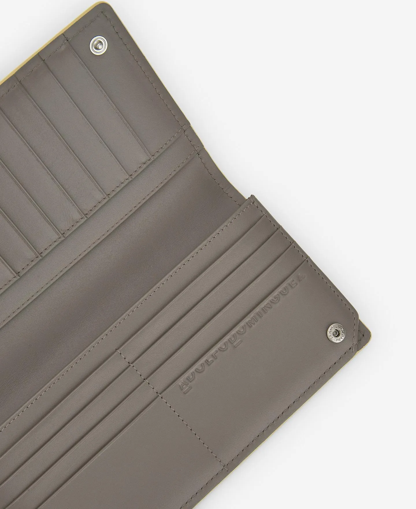 Responsible grey leather wallet women