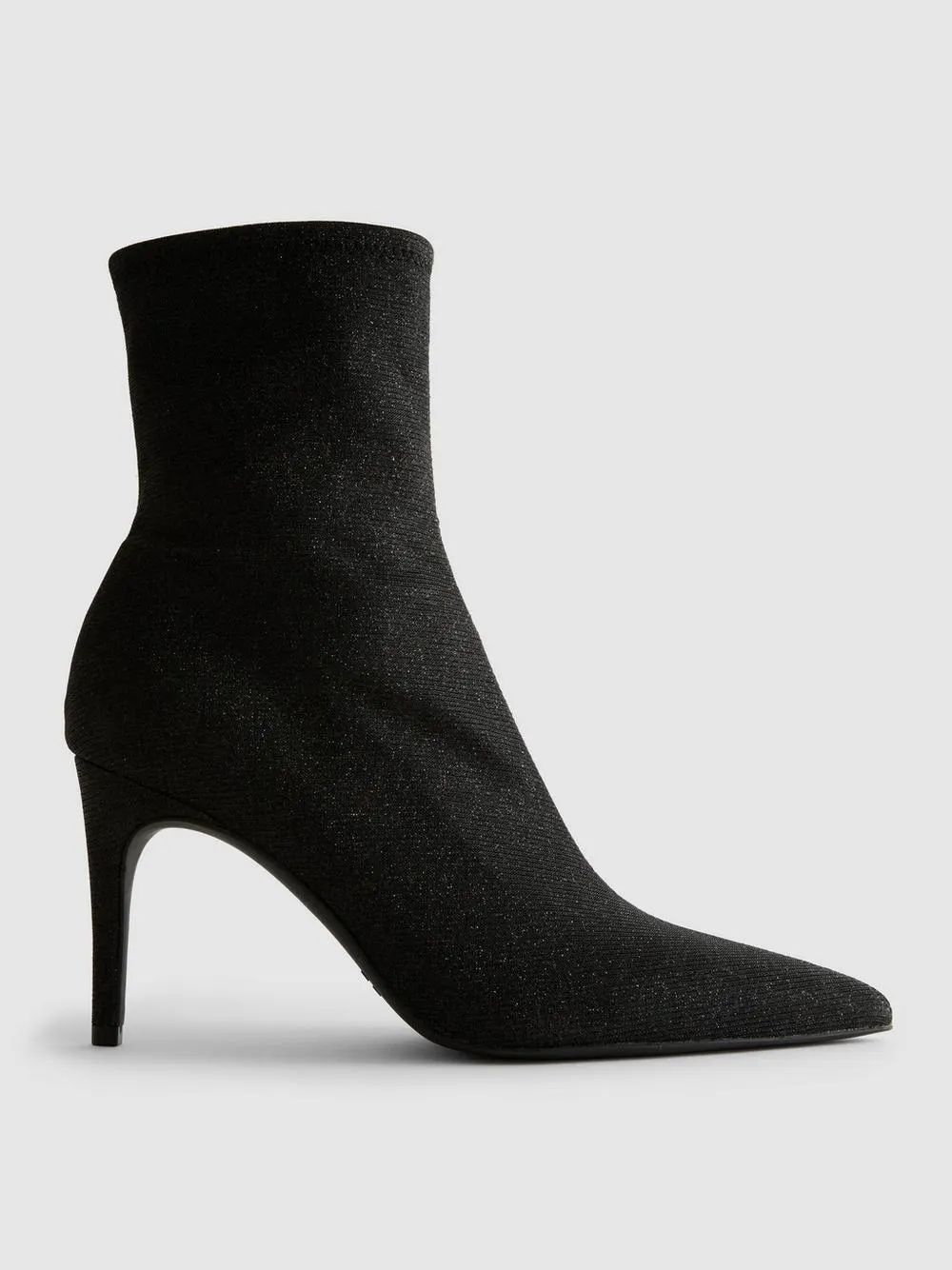 Pointed Glitter Ankle Boots