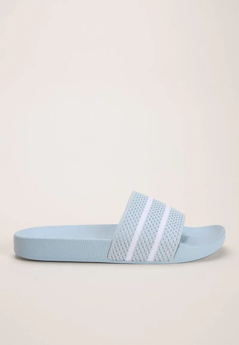 Older Girl Blue and White Stripe Slider