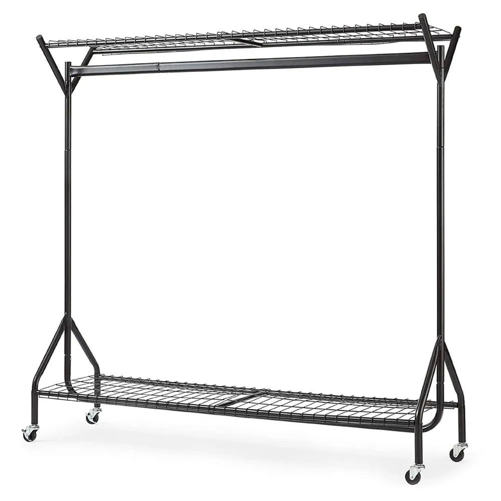 House of Home Heavy Duty Clothes Rail with Two Racks 5 x 5ft