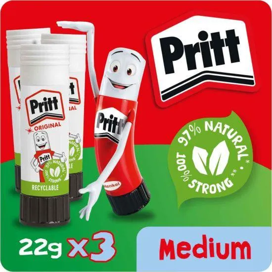 Pritt Stick Pack of 3 x 22g