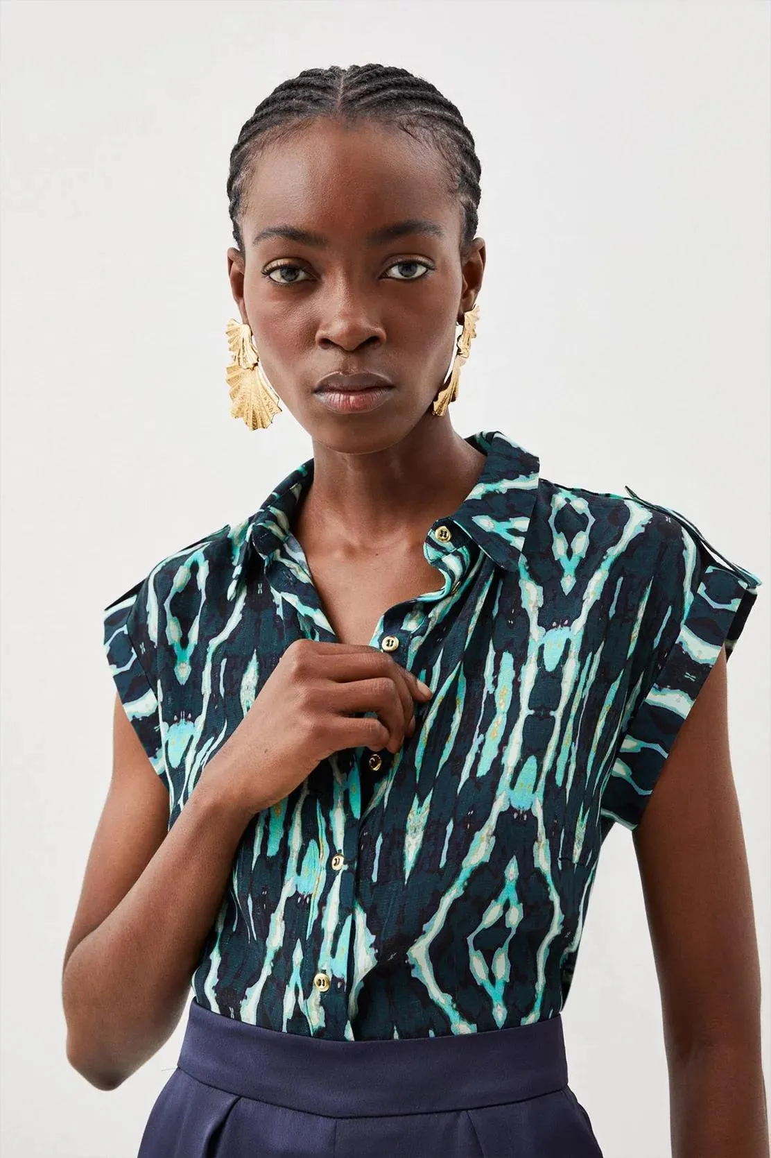 Tie Dye Short Sleeve Woven Shirt