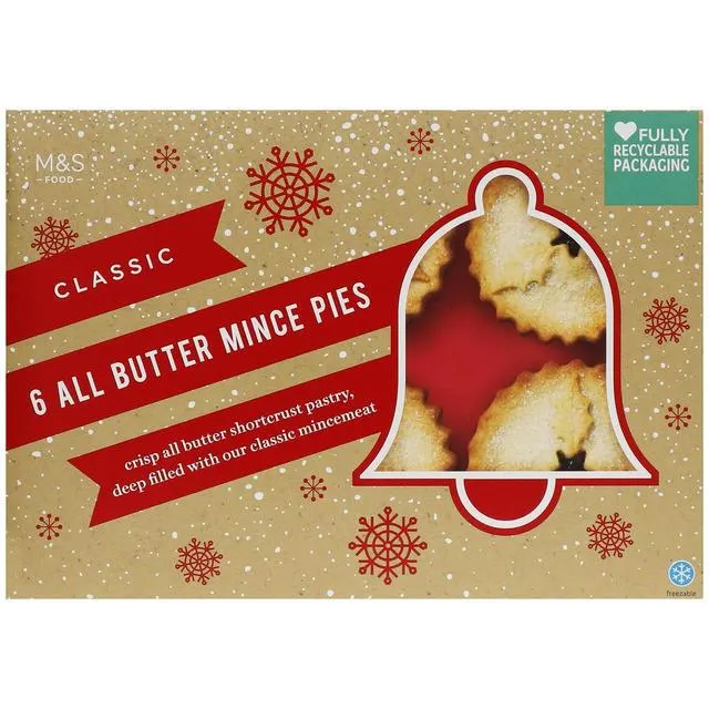 M&S 6 All Butter Mince Pies 350g