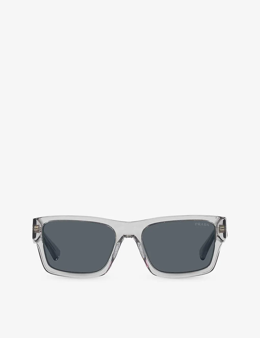 PR 25ZS rectangle-frame transparent acetate sunglasses