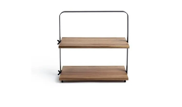 Habitat Industrial Two Tier Wooden Serving Platter