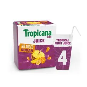 Tropicana Kids Tropical Fruit Juice lunchbox 4 x 150ml