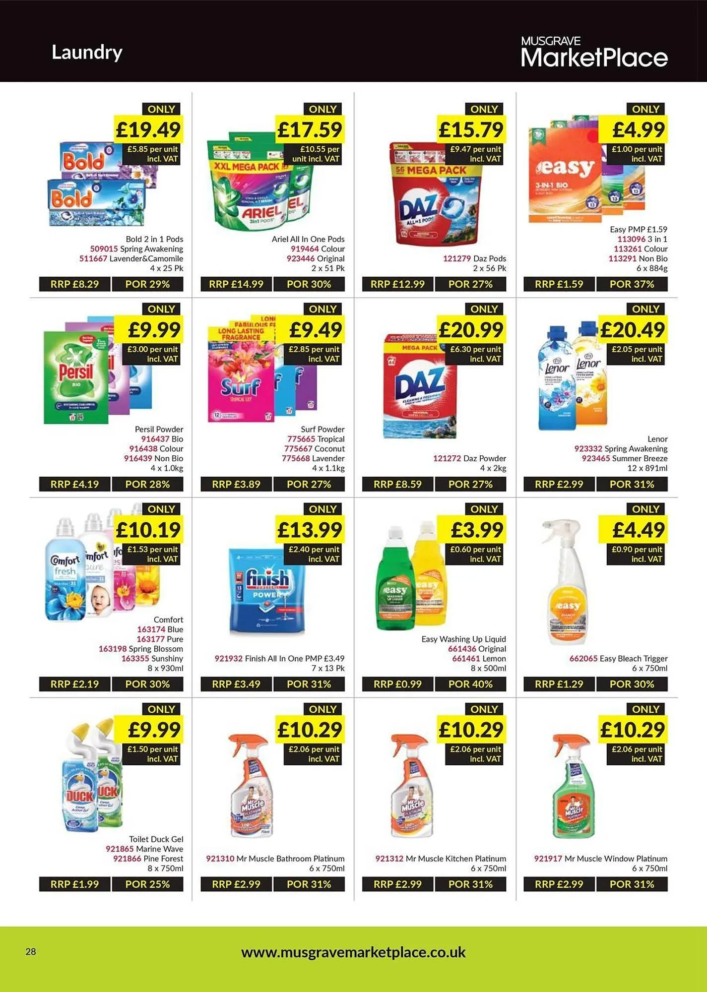 Musgrave MarketPlace leaflet from 25 August to 14 September 2025 - Catalogue Page 28