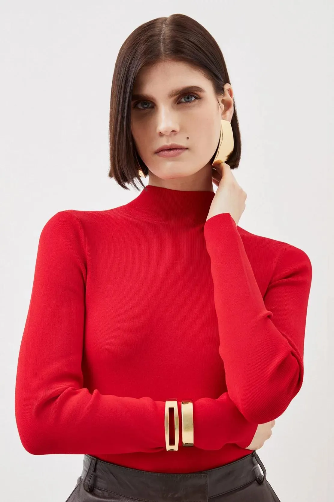 Premium Viscose Blend Body Contouring Knit Bodysuit