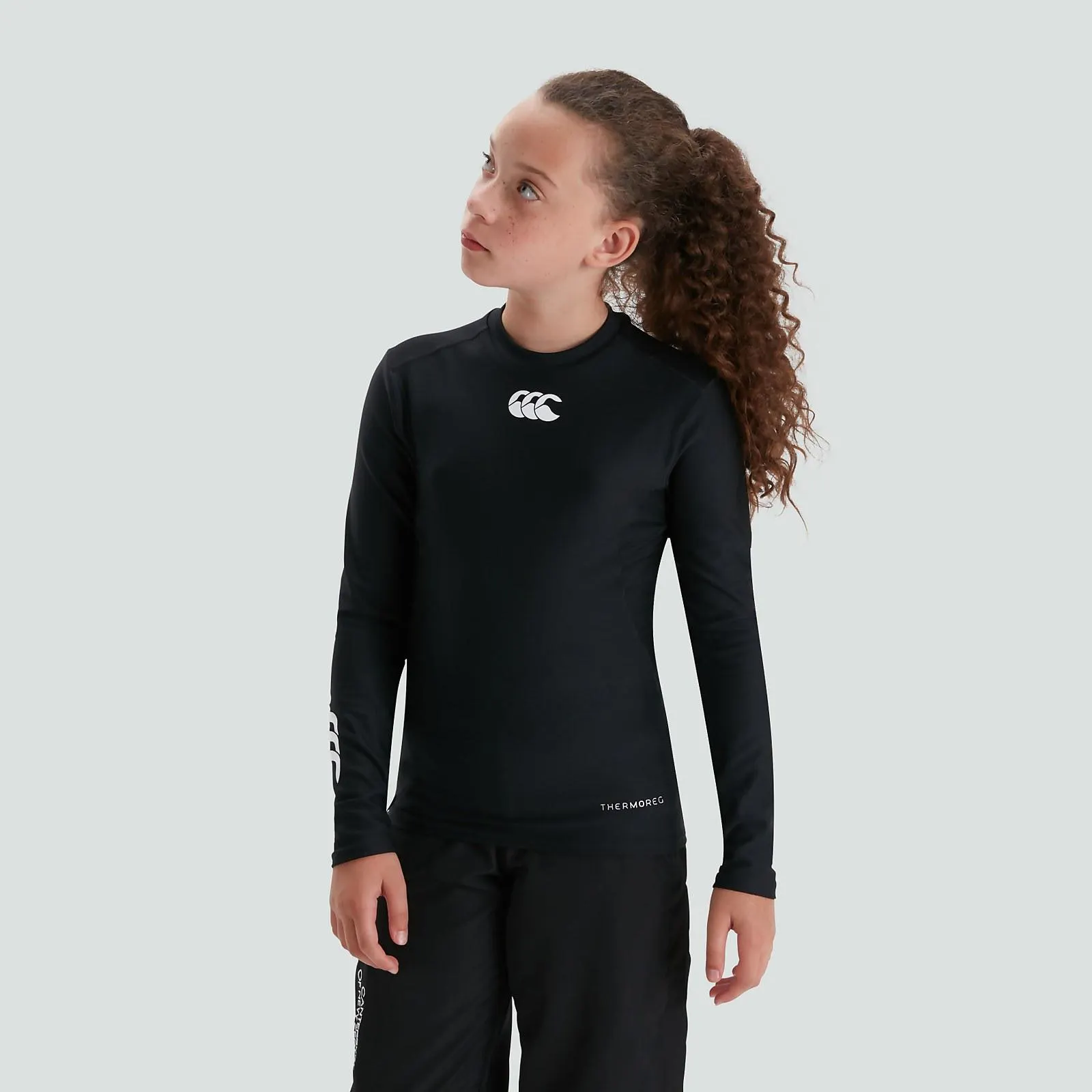 JUNIOR UNISEX THERMOREG LONG SLEEVED TOP BLACK